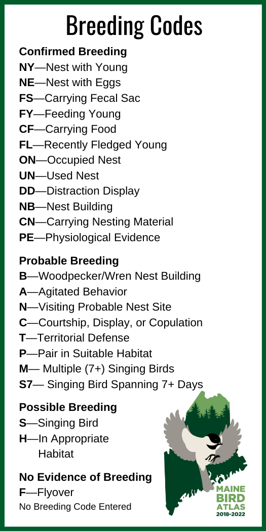 Confirmed Breeding Codes